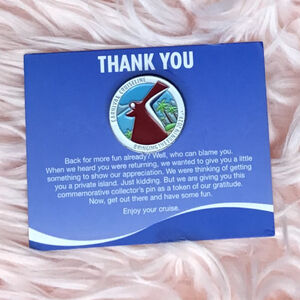 Carnival Cruise Line Blue Red Commemorative Pin Brooch 2021